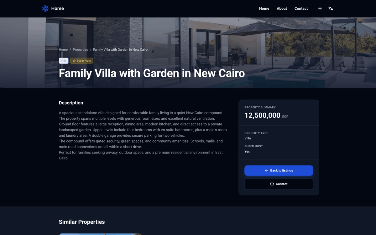 Properties Listing